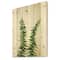 Designart - Fern Plant In Greenbotanical Detail - Tropical Print on Natural Pine Wood